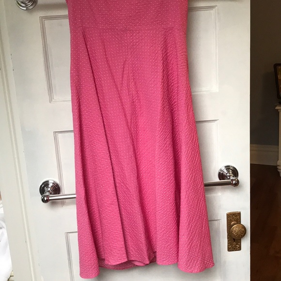 JCrew pink Swiss dot strapless dress 10 - Picture 6 of 6